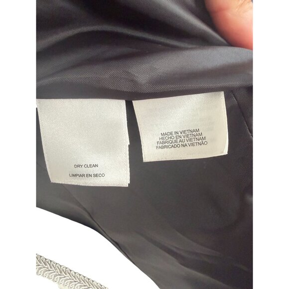 LE SUIT Black Gray Pinstriped Blazer Jacket Size US 14 - Picture 10 of 11